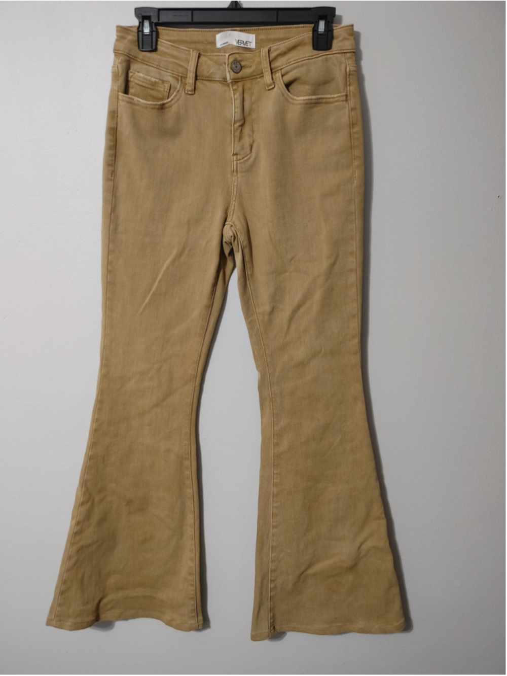 Women's Vervet Conquer - High Rise Super Flare Jeans 27 Beige/Tan